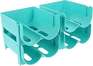 Zerodeko 4pcs Stacked Wine Rack Desktop Stand Beer Bottle Rack for Fridge Shelf Soda Can Desk Top Organizer Beer Fridge Drinks Soda Dispenser for Fridge Pp Refrigerator Soda Stand