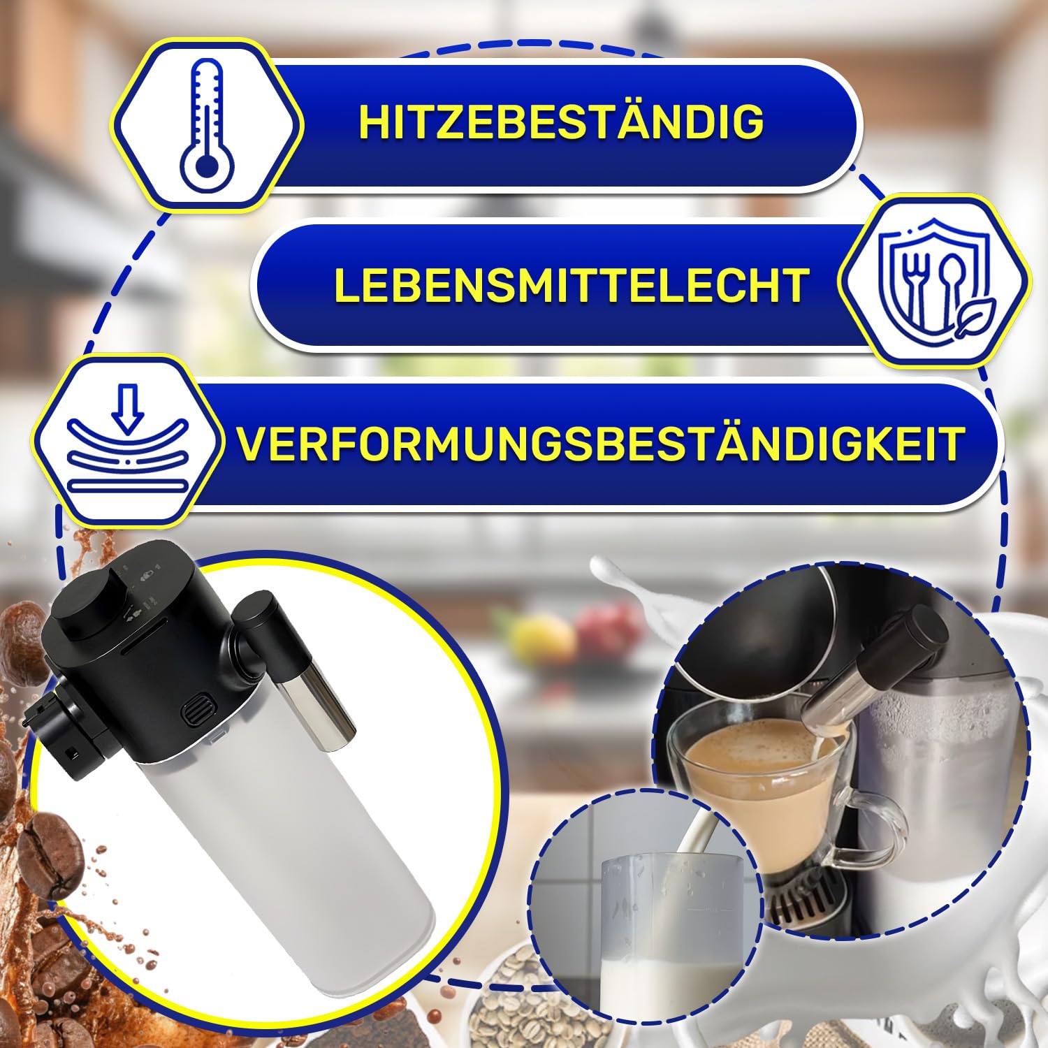 Milchbehälter für Kapsel Kaffeemaschine 7313293444 für Delonghi