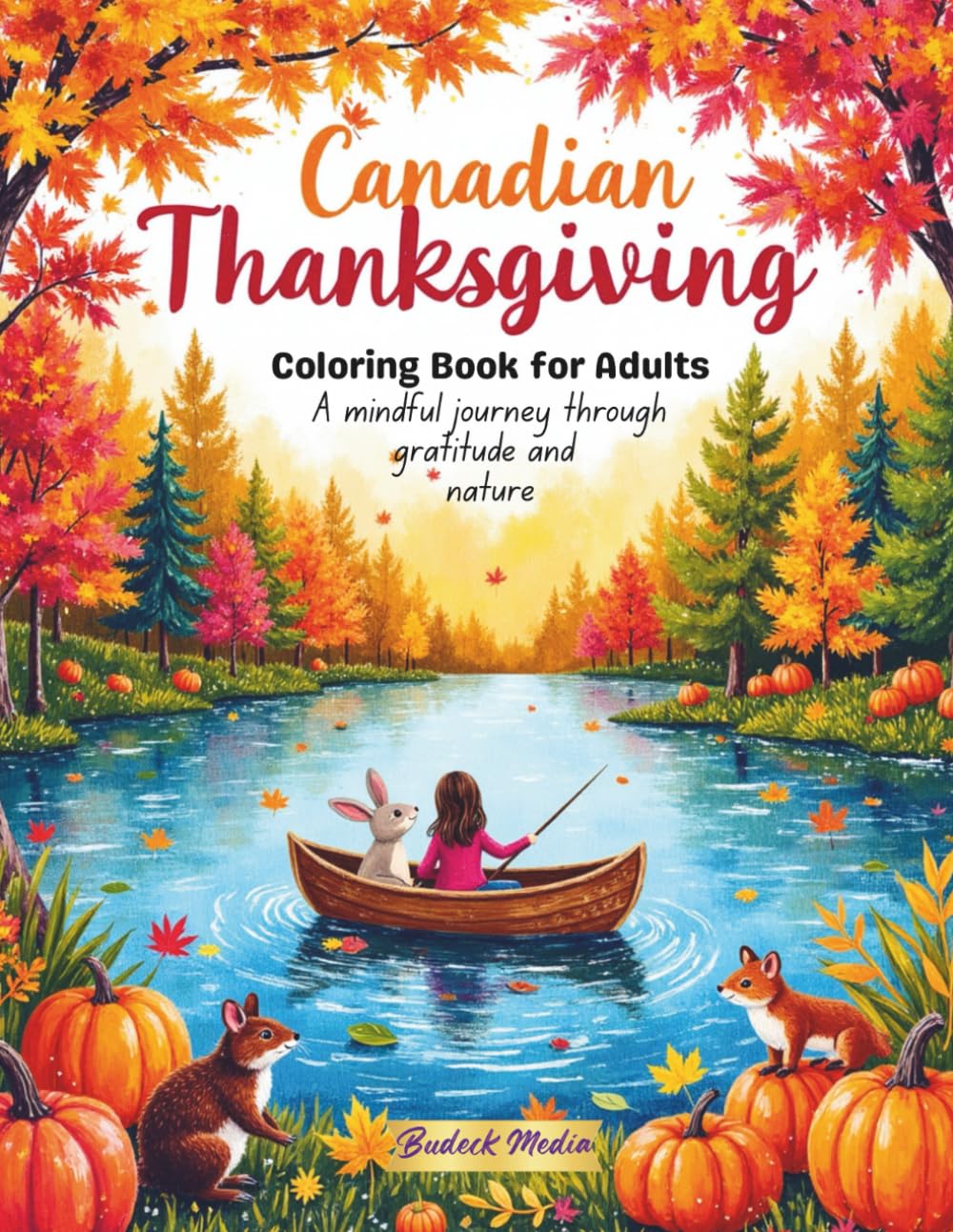 Canadian Thanksgiving Coloring Book for Adults: A mindful journey through gratitude and nature