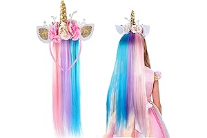 Sparkle Unicorn Headband and Tail Set for Girls: Perfect for Unicorn Costumes,...