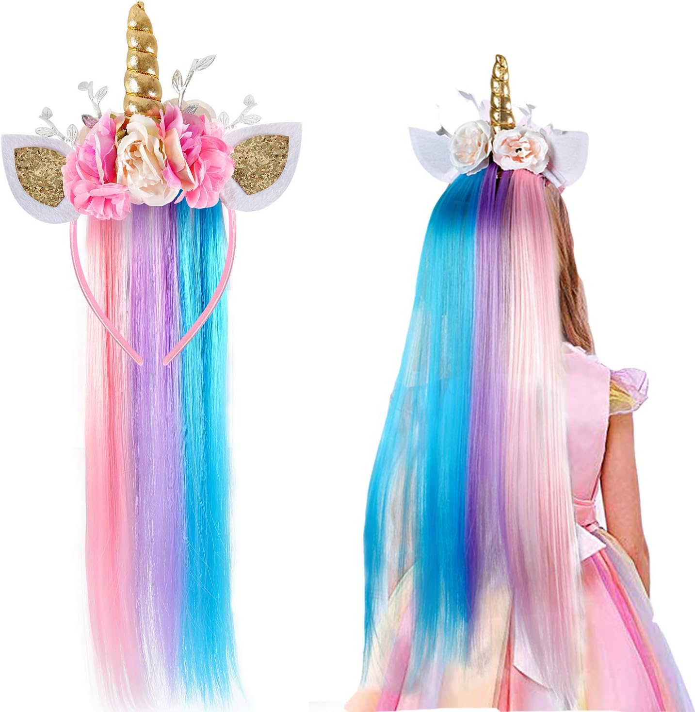 Unicorn Headband for Girls Birthday Unicorn Costume Halloween Party Favors Supplies Unicorn Gifts for Kids