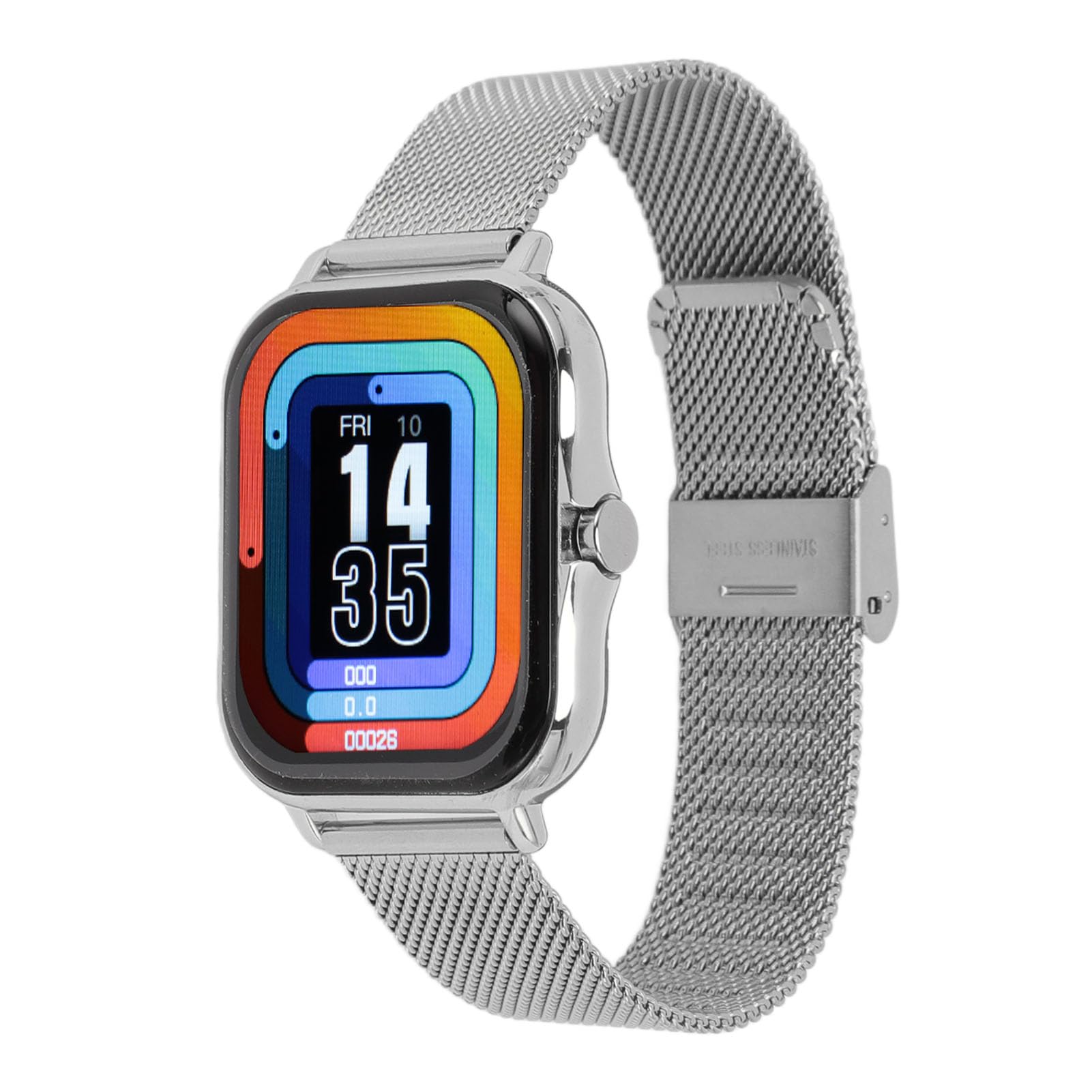 Orologio sportivo intelligente Schermo touch completo 1,69 pollici 12 modalità sportive Orologio fitness impermeabile IP68 per nuoto Corsa Ciclismo Uomo Donna (Argento)