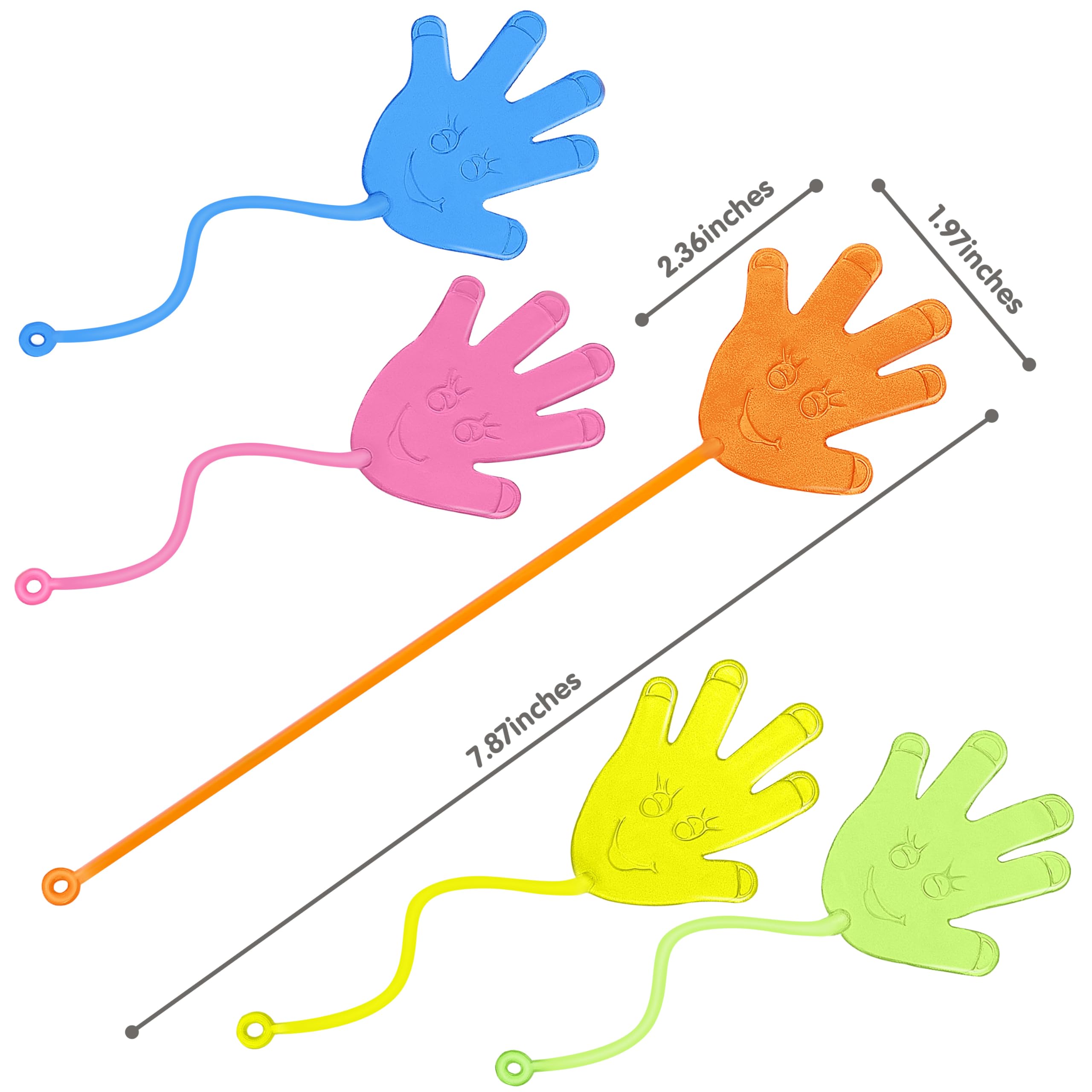JOYIN 24 Pcs Sticky Hands Stretchy Hands, Party Bag Fillers for Kids Easter Egg Basket Sticky Hands Games - Image 2