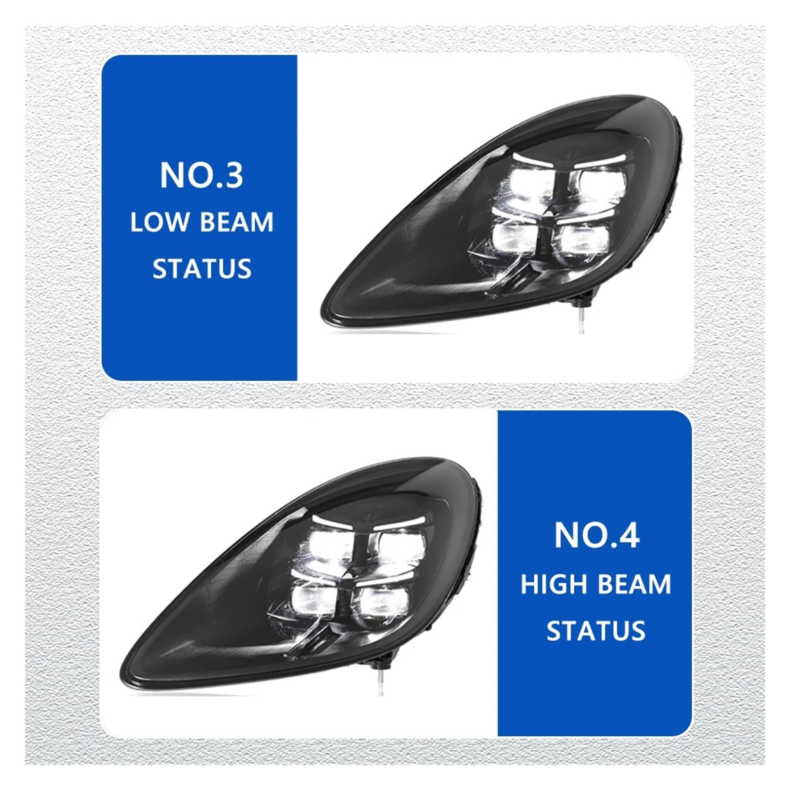 Pasuje do Pors//che Cayman Boxster 16-24 pełna dioda LED DRL reflektor samochodowy montaż sygnał akcesoria samochodowe zmodyfikowana lampa gorące reflektory LED