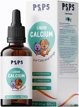 Calcium Liquid for Dogs & Cats, 2 Fl. Oz. | Multivitamin, Fortified Vitamins A, C & D, Bone & Teeth Health, Immune Support, Overall Pet Wellness