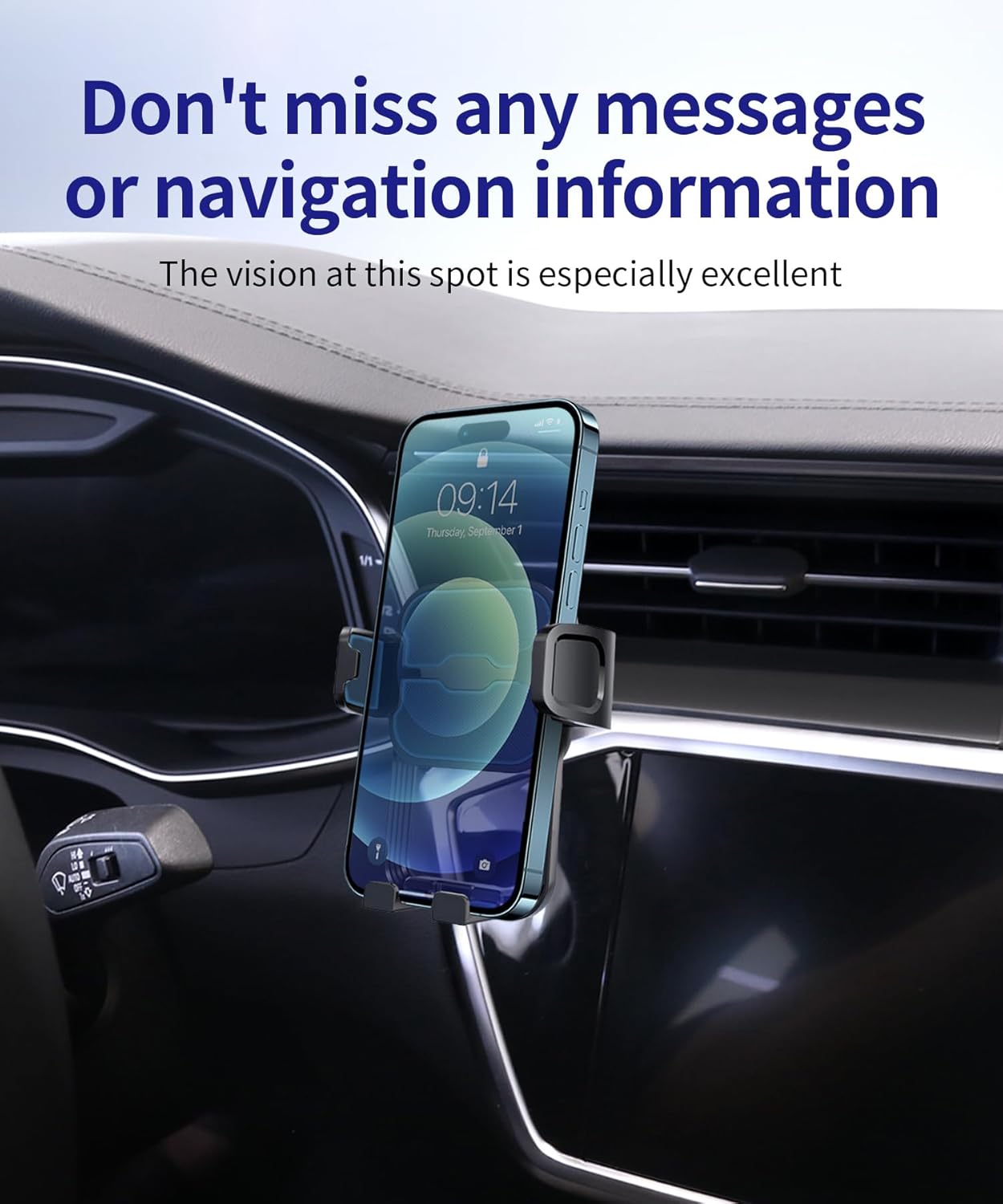 Car Phone Holder for 2019-2025 Audi A6/A7 / 2020-2025 A6 Allroad / 2023-2025 S6/S7/RS7, Auto Accessories Navigation Bracket Interior Decoration Mobile Cell Phone Mount, 360° Rotation