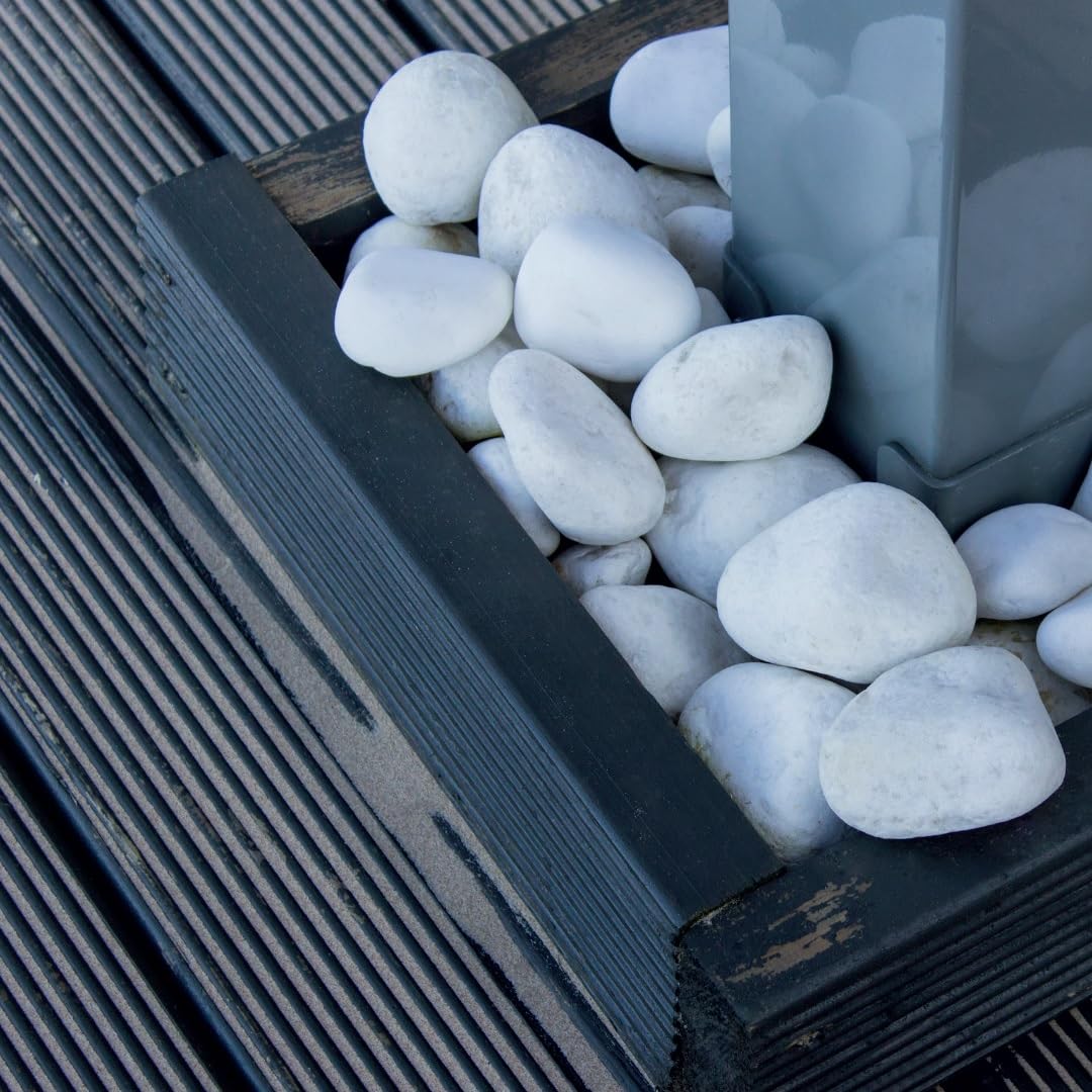 BERNARDELLI - Ciottoli Bianco Marmo Carrara (40/60 mm) per arredo di esterni, vasi e fiorere - Sacco da 25 kg