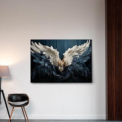 Miniatura 3 de Angel Wings Canvas, Serenity Art Print, Wall Art, Angel Prints, colorful art, abstract canvas art