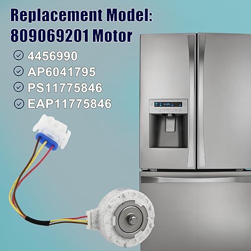 Miniatura 2 de 809069201 Motor del ventilador del evaporador compatible con Frigidaire, Electrolux, Kenmore, refrigeradores de la serie, piezas de repuesto