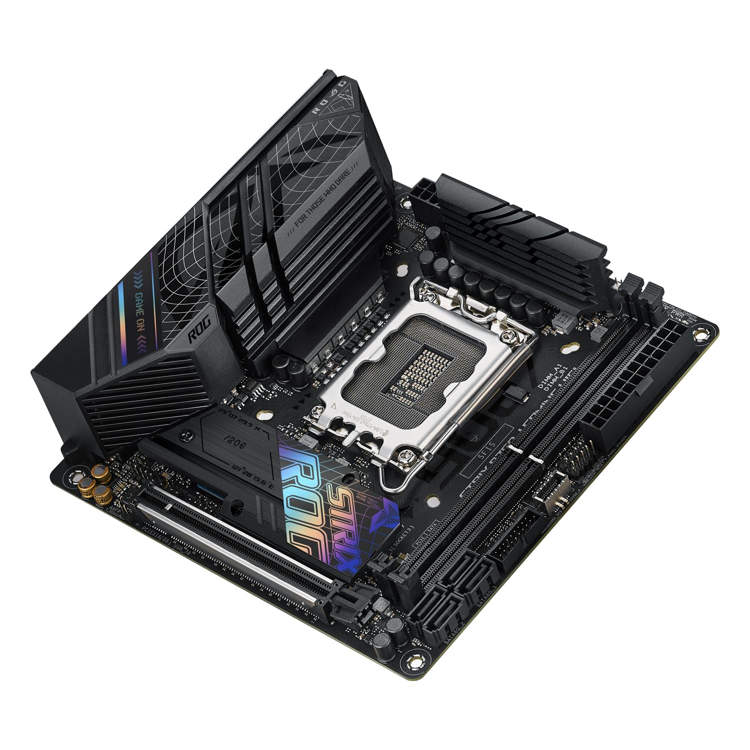 ASUS ROG Strix B760-I Gaming WiFi - Placa Base Intel B760 (LGA 1700 Mini ITX, 8+1 DrMOS, DDR5 hasta 7600 MT/s, PCIe 5.0, Dos Ranuras M.2, WiFi 6E, USB 3.2 Gen 2x2 Type-C y Aura Sync RGB), Negro — view 13