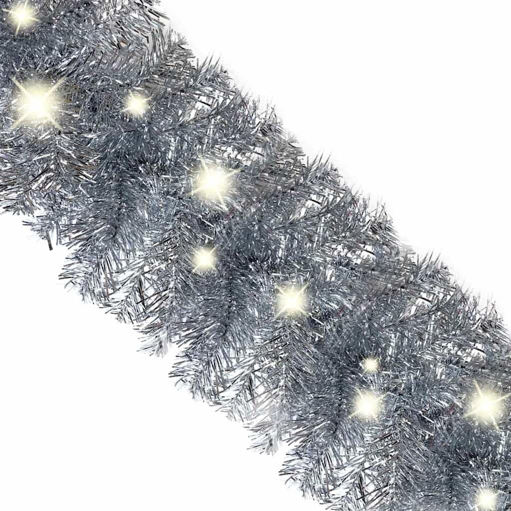 Generisch Weihnachtsgirlande mit LED 20 m Silbern 7kg