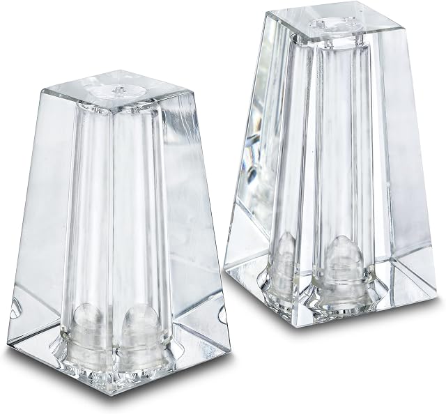 Set 2 Mini Crystal Salt & Pepper Shakers Set,Modern Art Glass Seasoning Bottle Kitchen Decor for Home Restaurant Wedding Creative Housewarming Gift