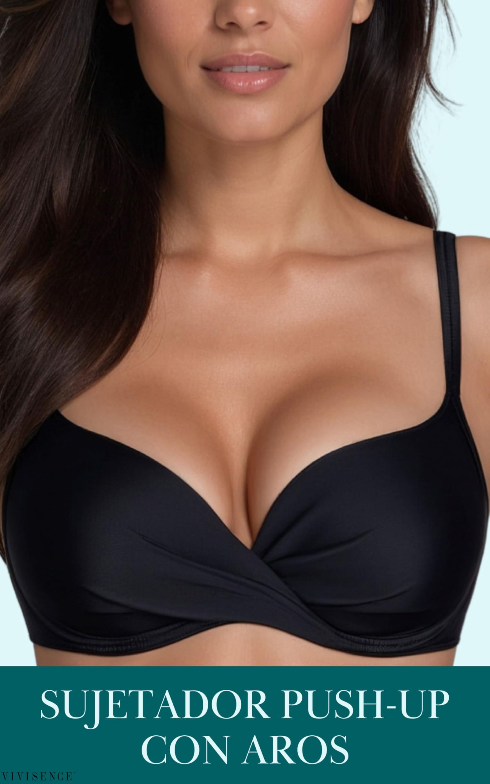 Vivisence Sujetador De Bikini Clásico Elegante 3209