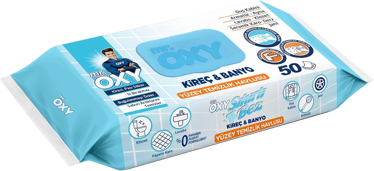 Mr Oxy Sihirli Bez Kireç Ve Pas Yüzey Temizlik Havlusu 50li