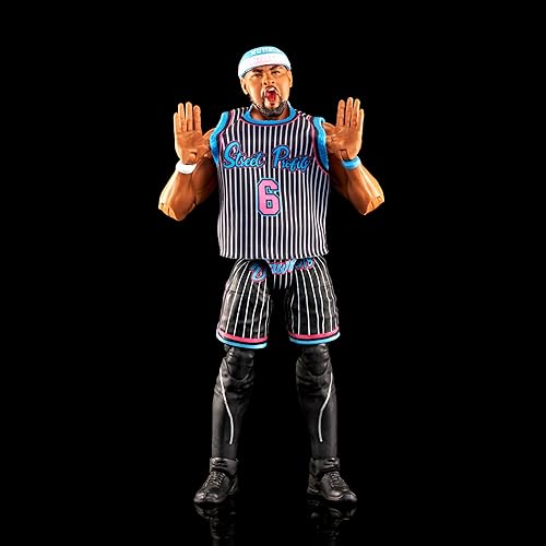 Miniatura 4 de Mattel WWE Elite Collection - Figura de acción y accesorios, serie #103 Angelo Dawkins de 6 pulgadas coleccionable con 25 puntos de articulación y