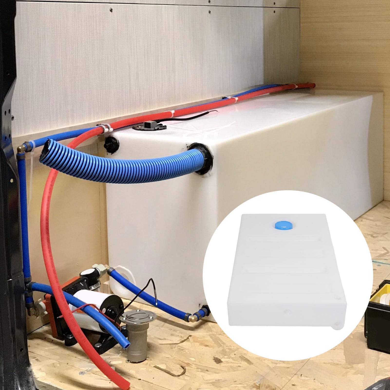39,37 X 21,46 X 5,71 Zoll RV-Wassertank, 21 Gallonen LLDPE RV-Frischwassertank, Einteiliges, Auslaufsicheres Weithals-Design für den Einsatz auf Anhängerboot-Yacht-Camping