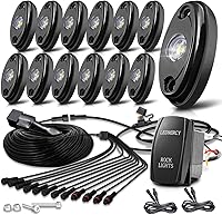 Vista 10 de LEDMIRCY Switchback Kit de Luces LED para Rocas Blanco/Ámbar Estroboscópicas con Arnés de Cableado 8 Módulos 6 Modos Función de Reinicio Función