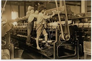 Industrial Revolution Child Labor Historical Vintage Photo Poster Canvas Wall Art Prints for Wall Decor Room Decor Bedroom Decor Gifts 12x18inch(30x45cm) Unframe-style
