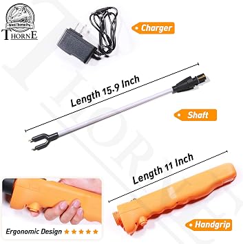 Cattle Prod, Waterproof Cattle Prod Stick with LED Light, Livestock Prod for Modern Livestock Management, X Series