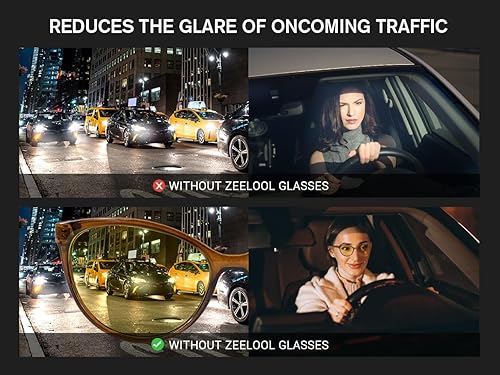 Miniatura 5 de Square Anti Glare Night Driving Glasses Women Men Polarized Night Vision Glasses Yellow Lens