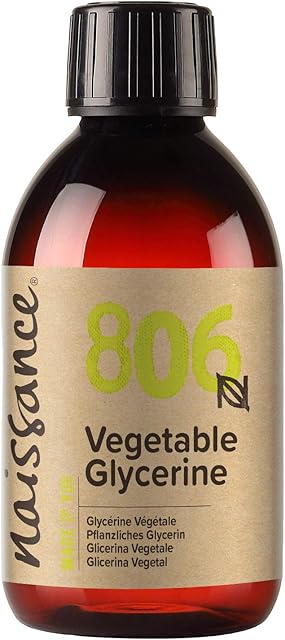 Naissance Vegetable Glycerine (Glycerol) Liquid (no. 806) 250ml - 100% Pure & Natural, Premium EP / BP / USP Pharmaceutical & Food Grade, Vegan, No GMO, Natural Humectant, Fragrance Free