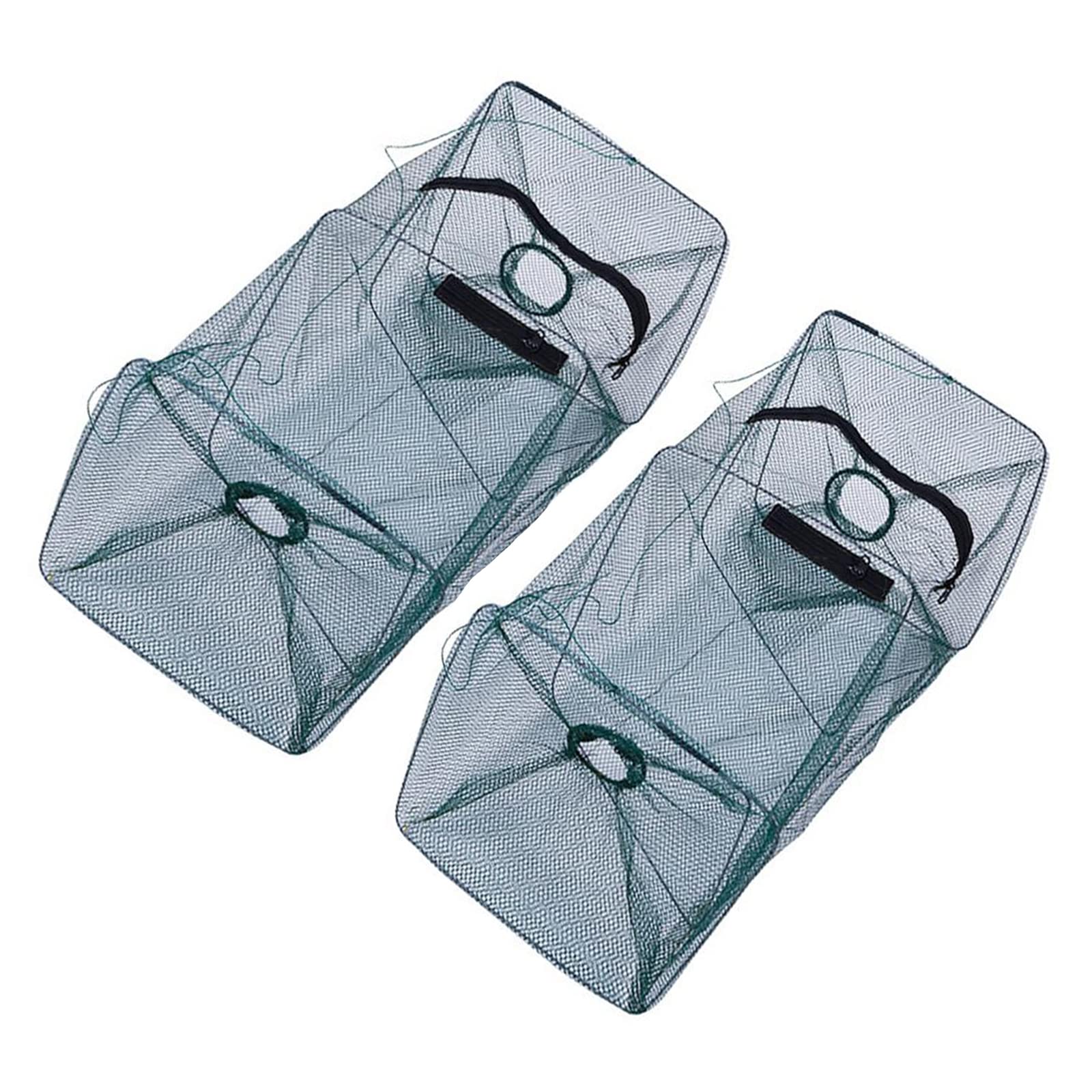 Fischernetz Faltbare Tragbare Dip Net Fisch Käfig Nylon Stahl Draht Angeln Topf Garnelen Hand Falle Angeln Netzwerk Falle Käfig