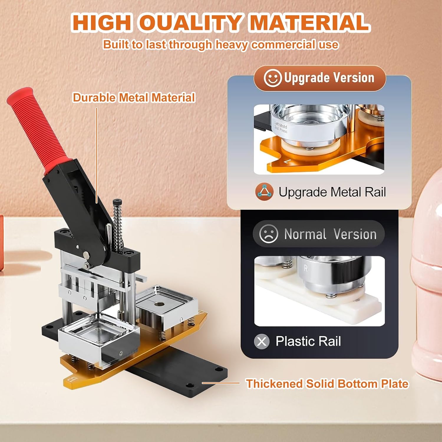 2 x 2 inch Square Magnet Making Machine Kit, Fridge DIY Photo Magnet Maker Press Machine + Paper Cutter + 100 Sets Cardboard, Acrylic&Cardboard Materials Compatible