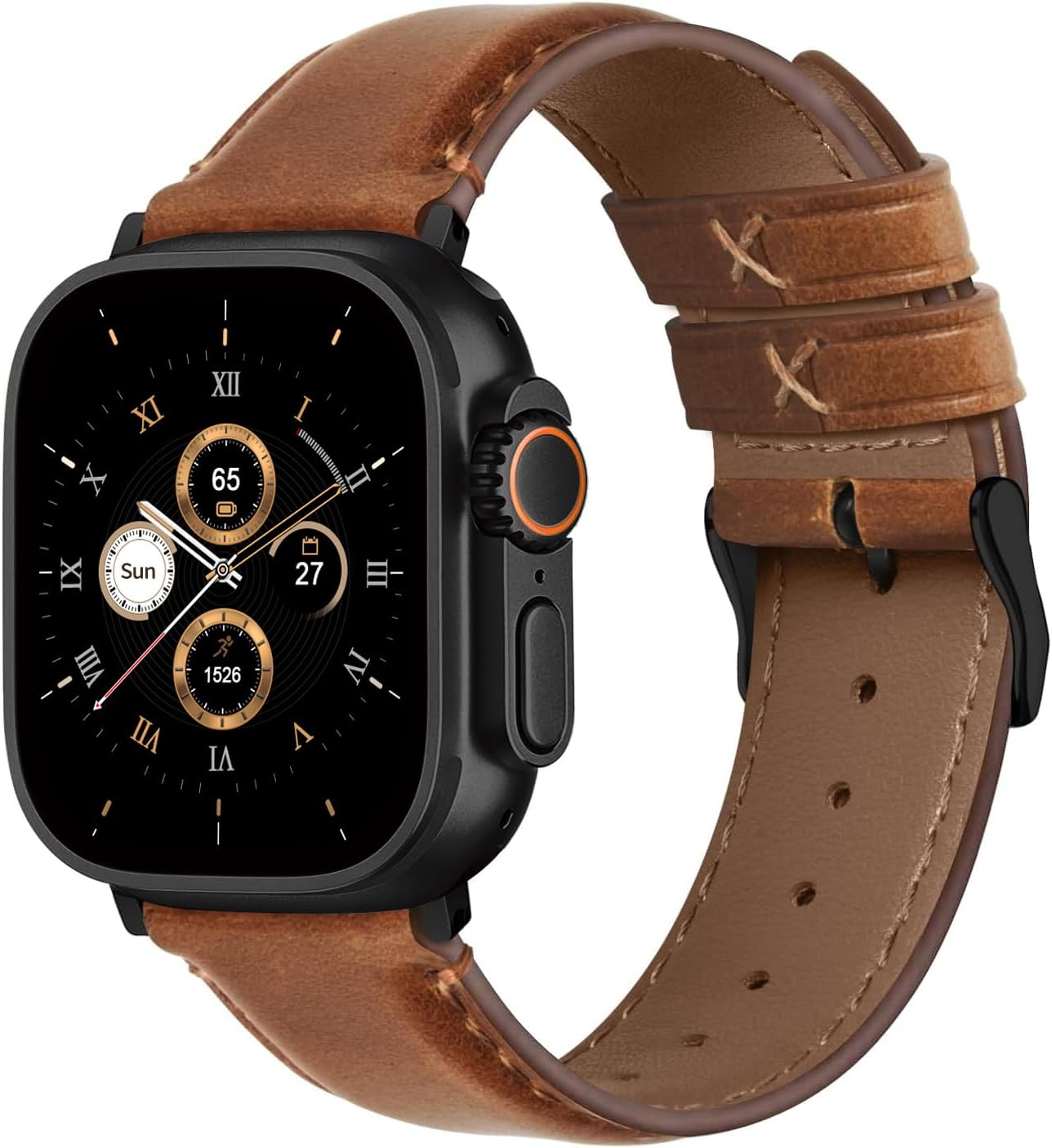 Fullmosa Leather Apple Watch Strap Compatible with Apple Watch Band 42mm 44mm 45mm 46mm 49mm 38mm 40mm 41mm, Replacement iWatch Strap for Apple Watch Ultra3/2/1 SE3/2/1 Series 11/10/9/8/7/6/5/4/3/2/1