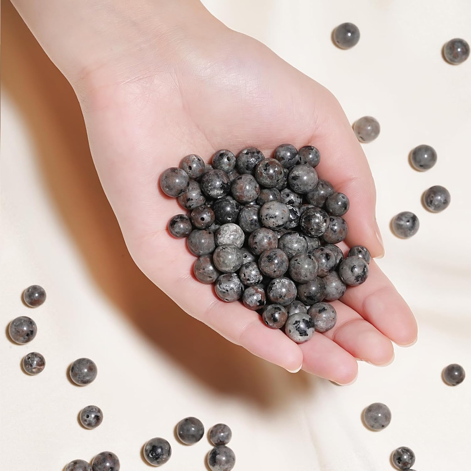 6mm Natural Flame Yooperlite Gemstone Beads Polished Round Smooth Stone Beads for Bracelets Jewelry Making 15inch Loose Beads - Image 6