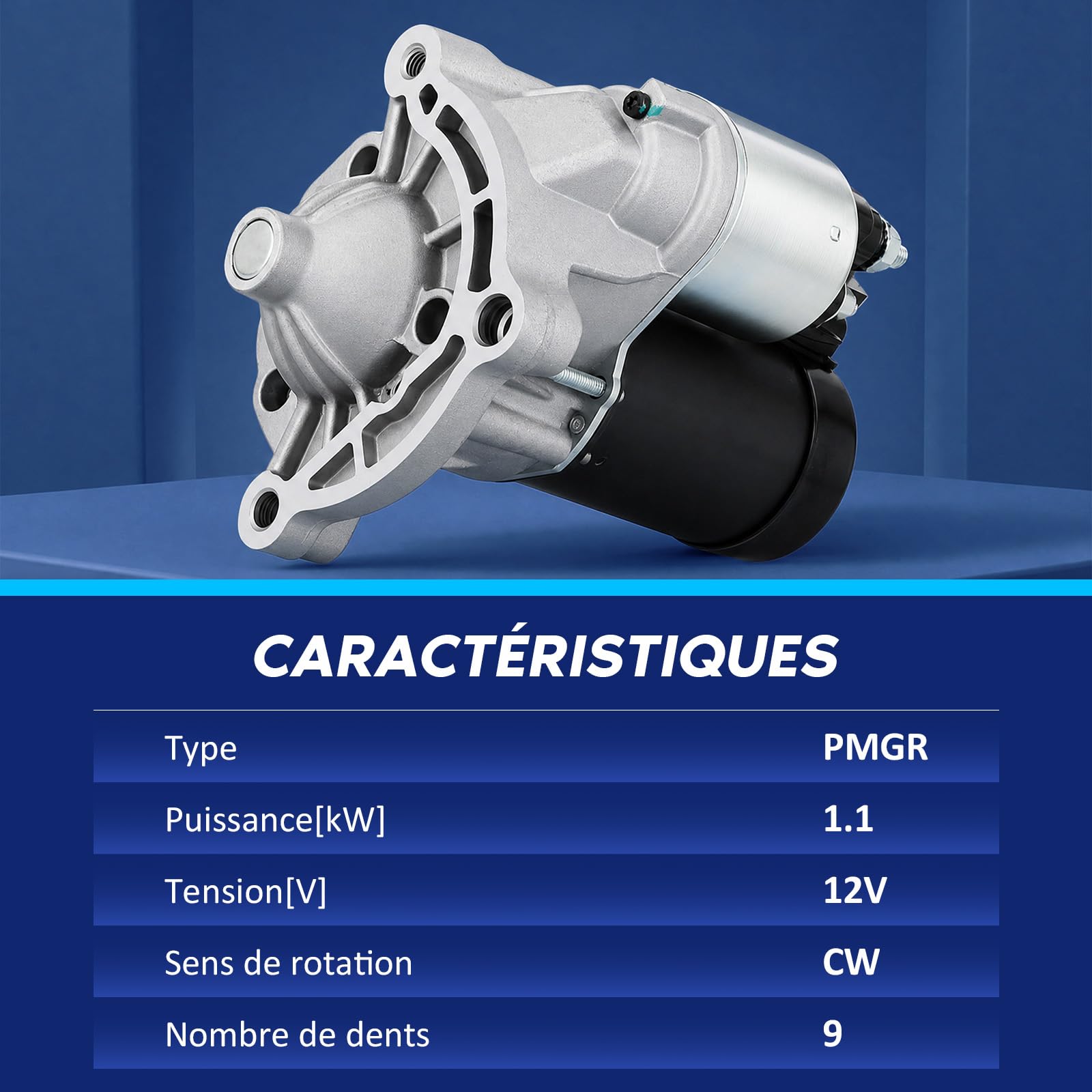 Démarreur pour Peugeot 206 (2A/C), 207, 307 (3A/C), Citroën C3 I (FC, FN)
