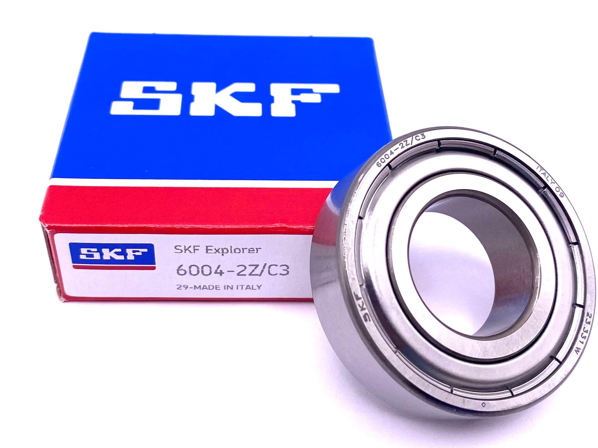 SKF Italy 6004 ZZ C3 Deep Groove Ball Bearing, Metal Shielded 6004