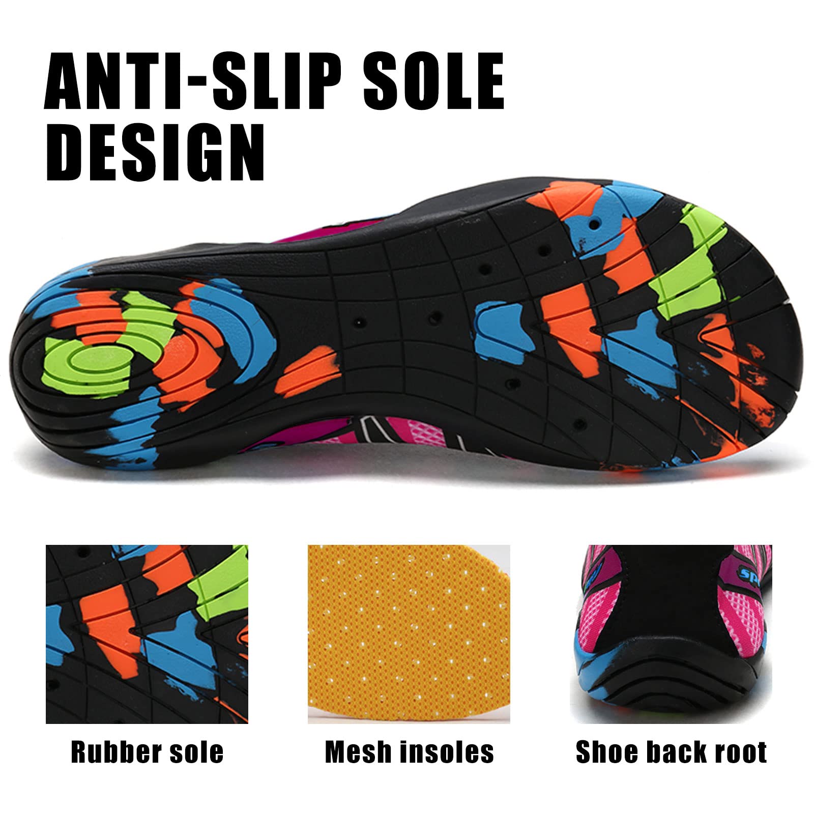 TMEOG Scarpe da Scoglio Uomo Donna Scarpe Mare Acquatiche Scarpe da Spiaggia da Acqua Piscina Scarpette da Immersione per Bagno Surf Nuoto 36-45EU