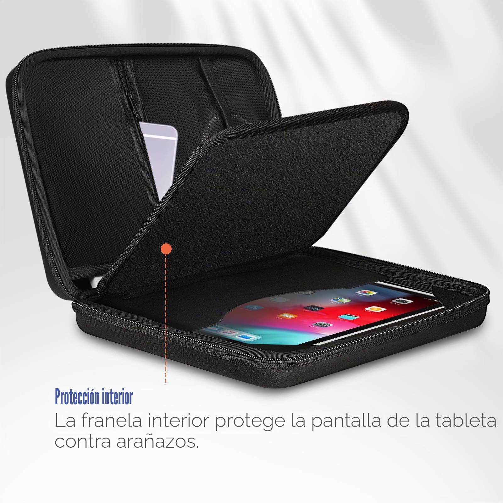 SITHON Tablet Funda para 11" iPad Air M4 M3 M2 2026-2024, 11" iPad Pro M5 M4 2025-2018, 11" iPad A16 2025, 10.9" iPad & Air 5/4, Lenovo M11, Portátil Duro Bolsa con Organizador Bolsillo de Accesorios,