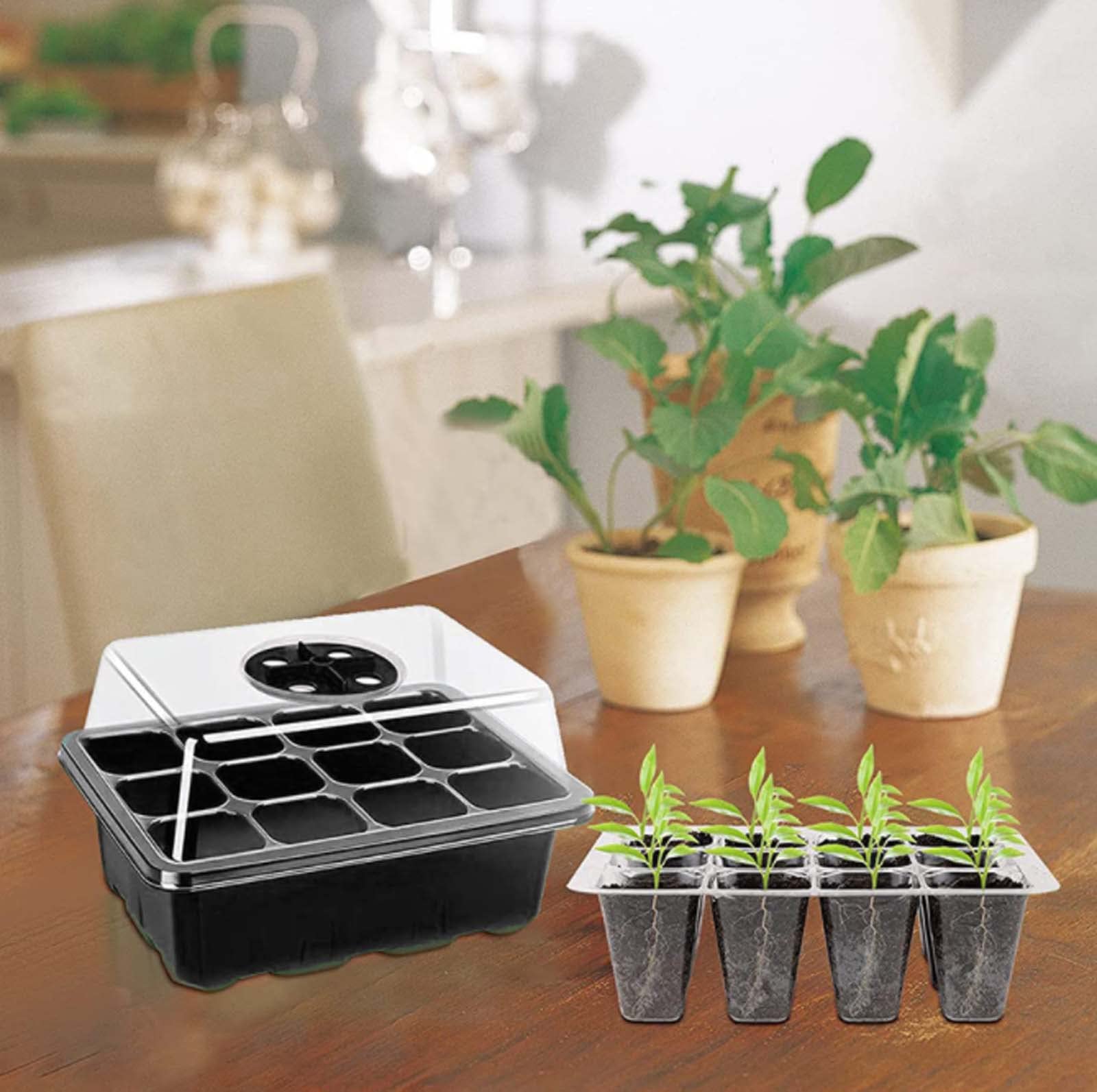 Amazon.co.jp: 育苗ポット 植物育成ライト付き 育苗トレー 5個セット