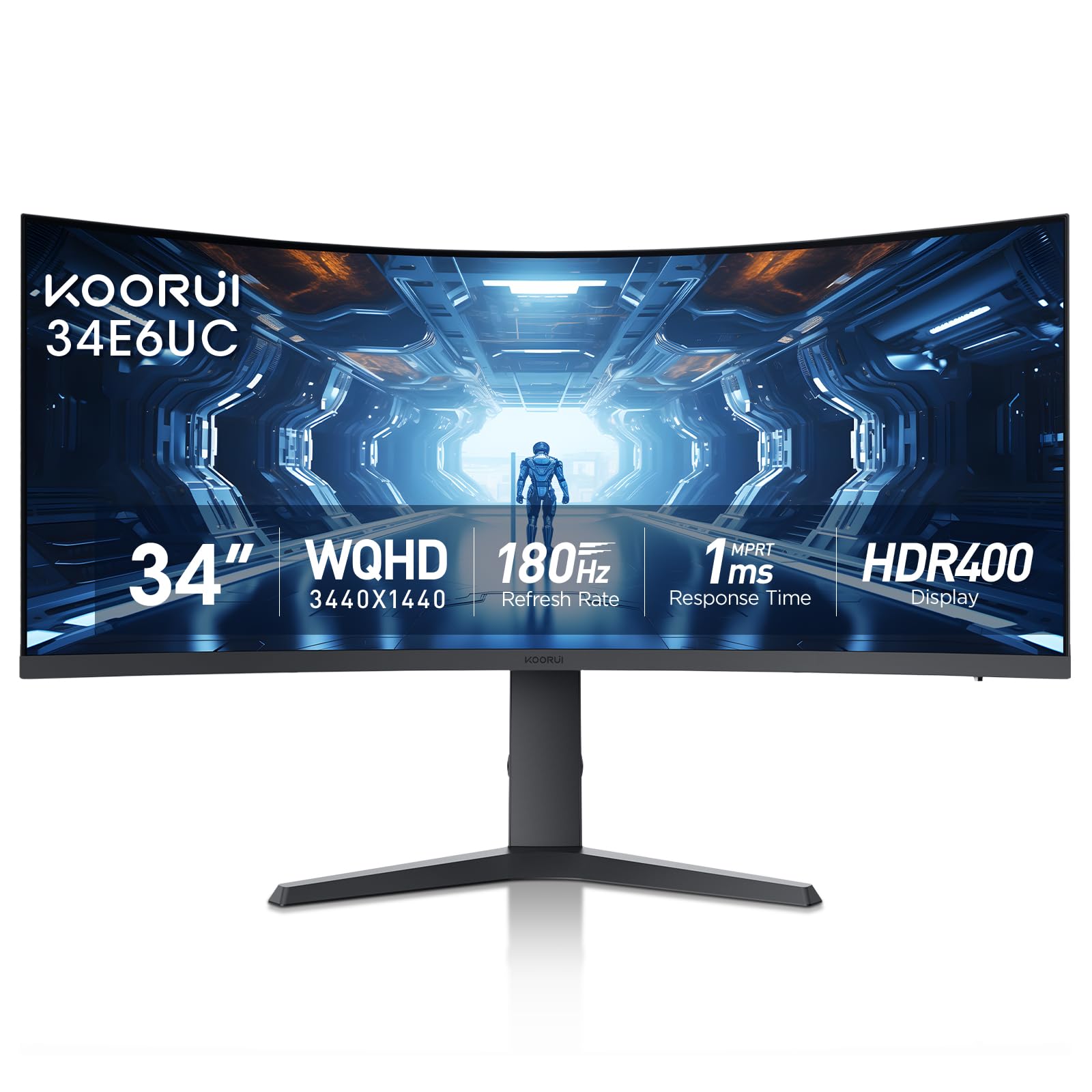 KOORUI 34インチ ゲーミング モニター 165Hz 1ms曲面 Amazon.com