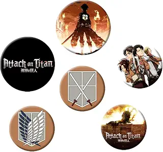GB eye LTD, Attack On Titan, Characters, Badge Pack, Aluminum, Multi-Colour