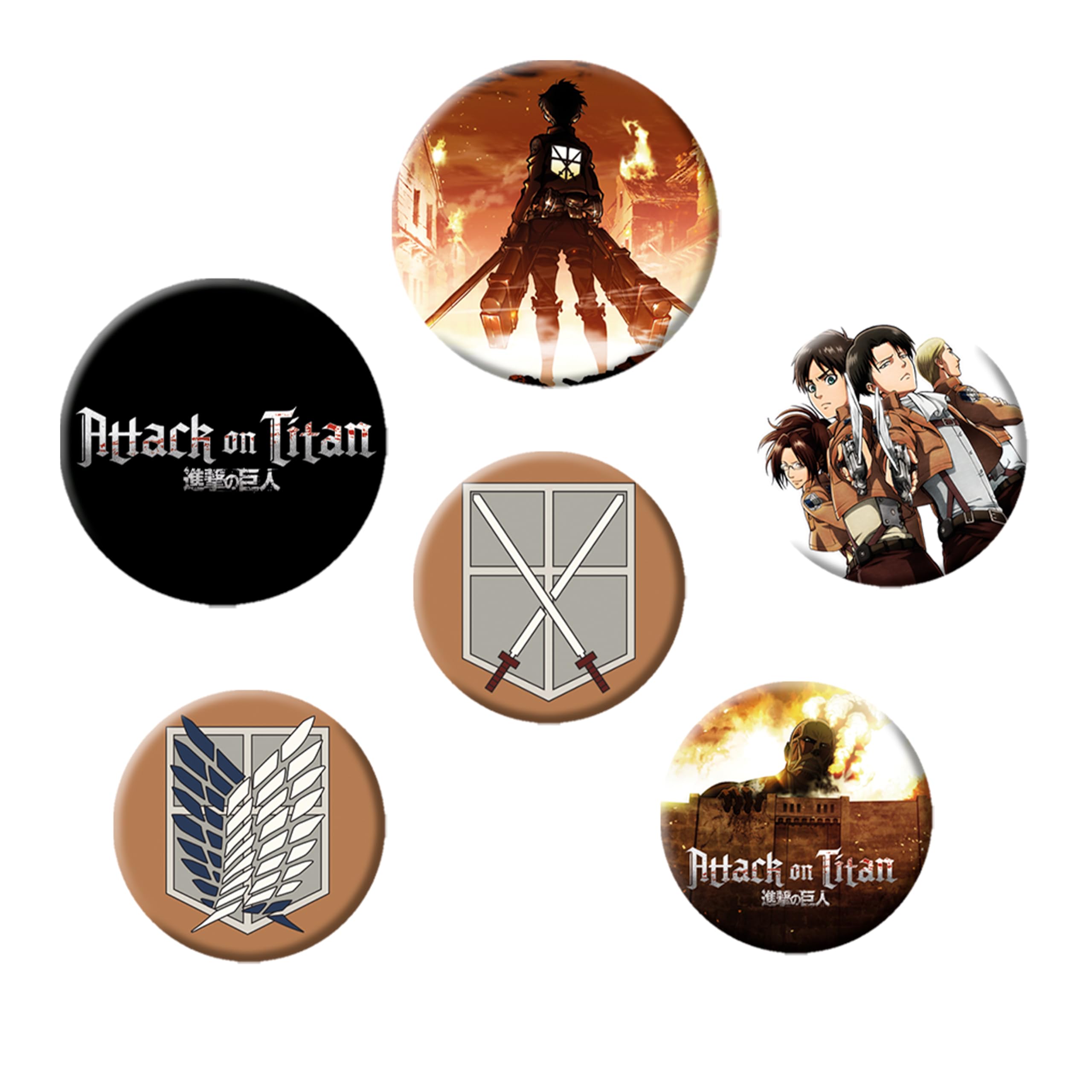 GB eye Attack On Titan Characters Badge Pack