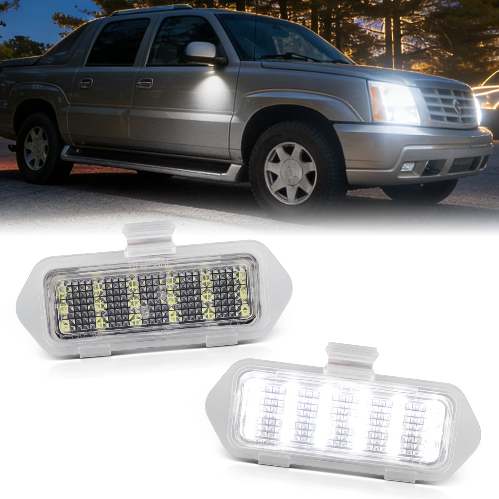 FetonAuto Puddle Lights LED Mirror Lights Assembly for 2003-2006 Chevy Silverado GMC Sierra 1500 Yukon Denali XL 1500 2500 Tahoe Suburban Cadillac