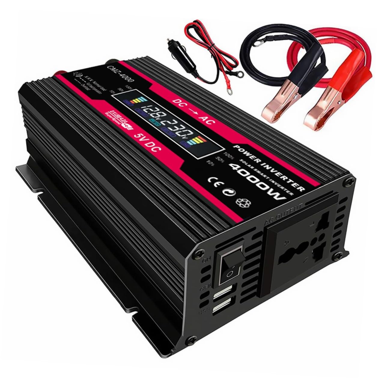 Inverter Digitale 4000w LCD per 220v a Display 12v Auto