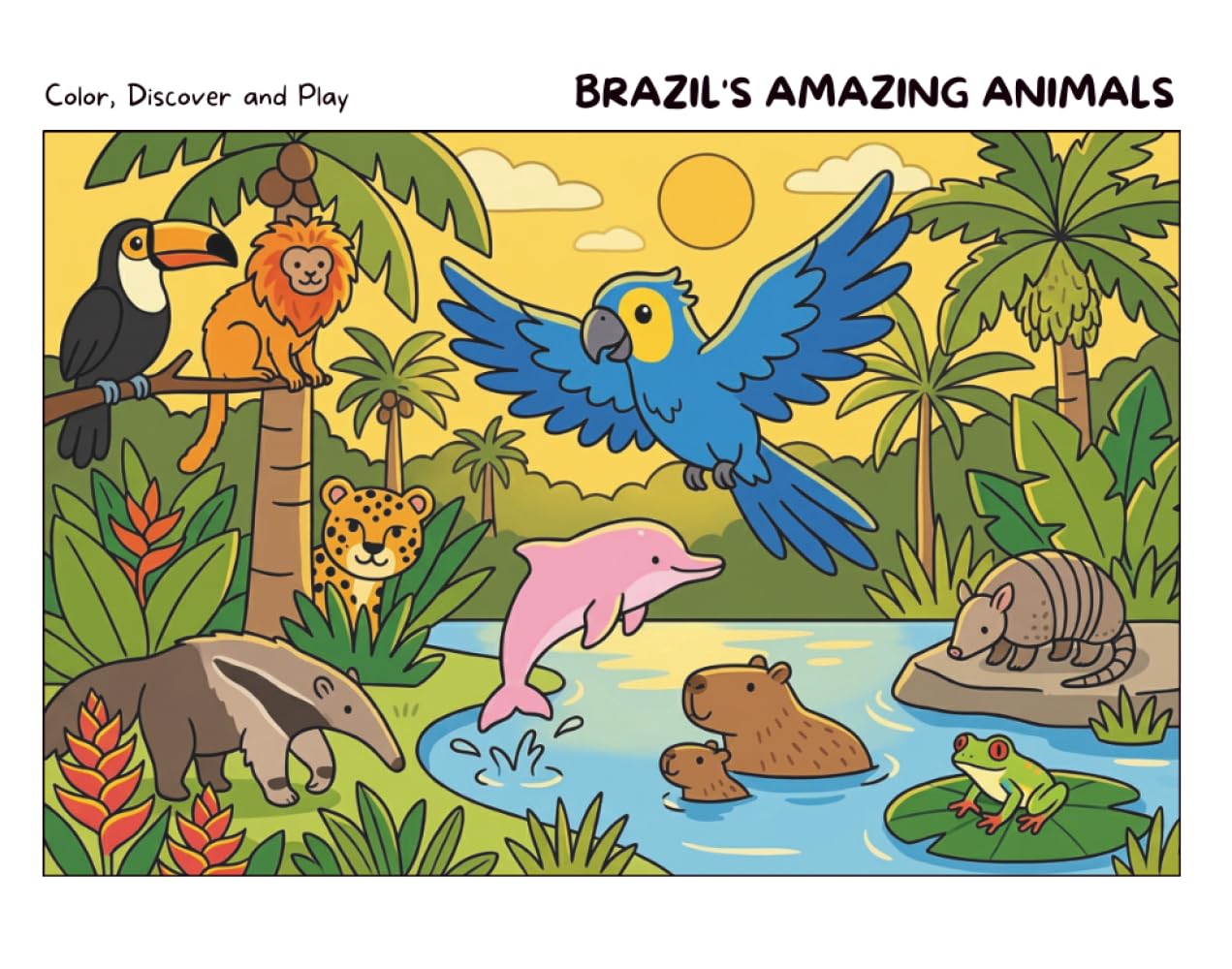 Brazil's Amazing Animals – Vol. 1: Color, Discover and Play