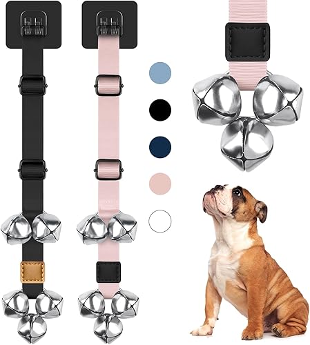 Vista 21 de BLUETREE Paquete de 2 timbres para perros de alta calidad, campanas ajustables para entrenar a tu cachorro de la manera fácil, 7 timbres extra