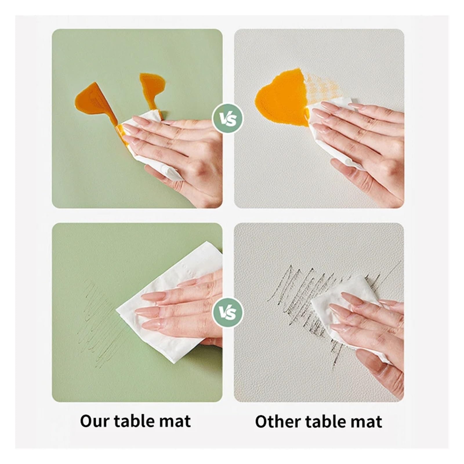 Tappetino da scrivania in pelle, tappetino da tavolo impermeabile resistente all'olio, copertura protettiva for scrivania da pranzo e cucina(Color 4,L 70x140cm)
