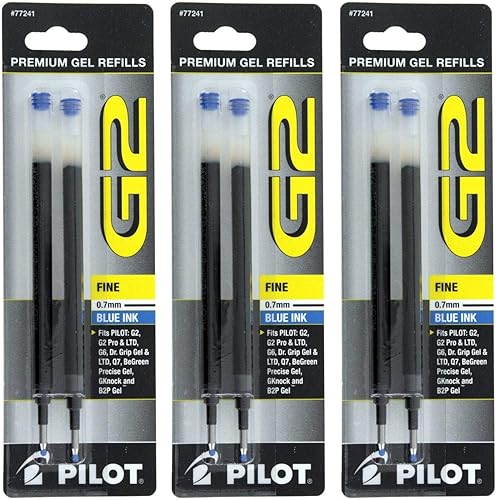 Miniatura 5 de Pilot G2 Dr Grip GelLtd ExecuGel G6 Q7 Rollerball - Recambios de tinta de gel 0028in punta fina tinta morada paquete de 6