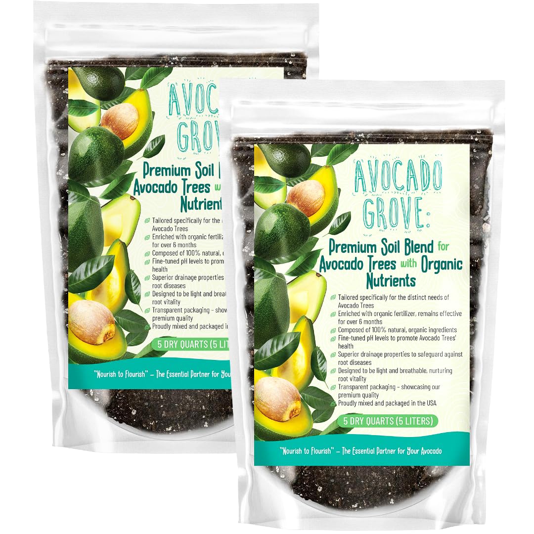 Avocado Tree Soil – Premium Organic Potting Mix for Avocado Trees | Tailored pH & Organic Nutrients | Fast-Draining & Moisture-Retaining | Indoor & Outdoor Use (10 QUARTS)