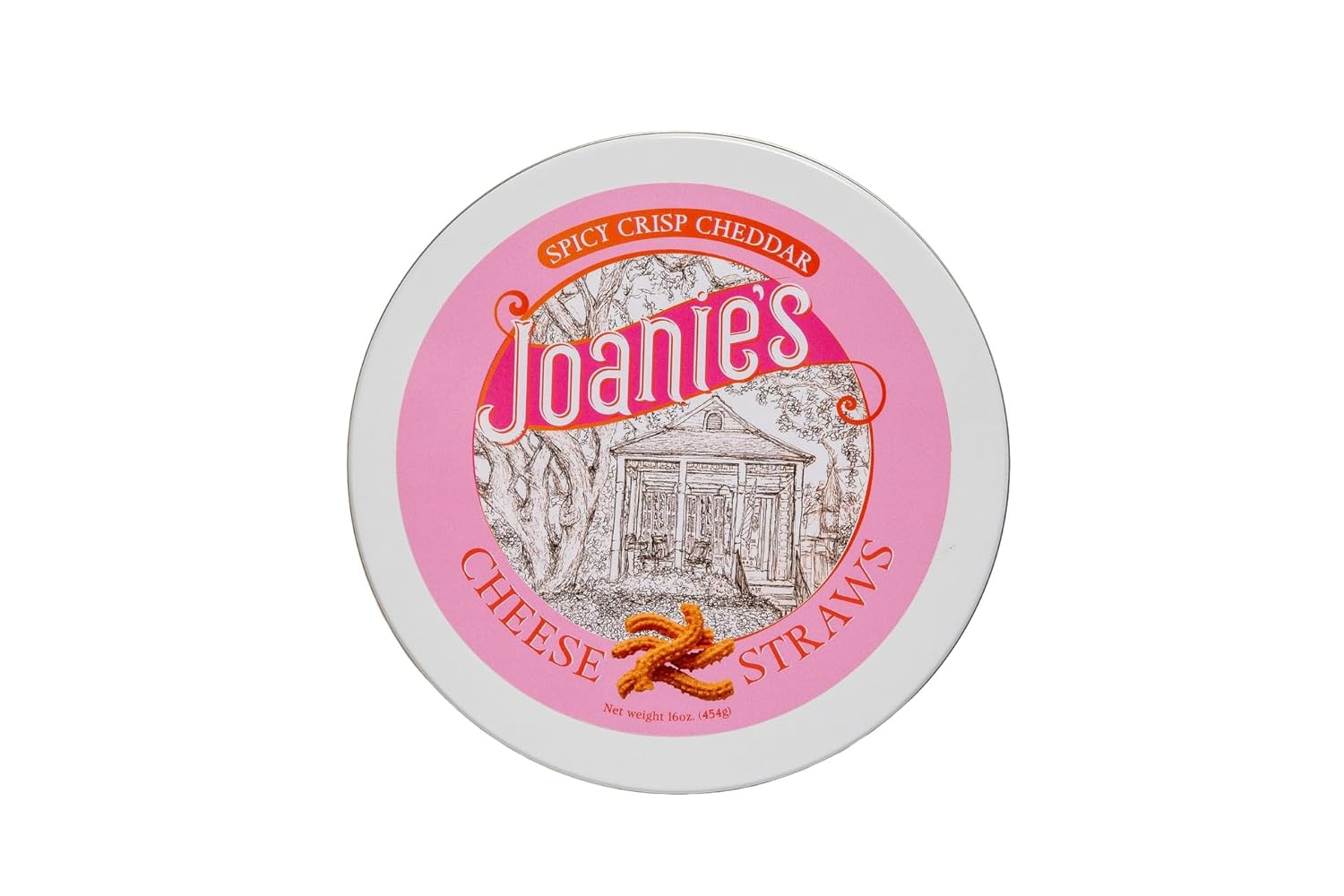 Joanie's Cheese Straws - Spicy Crisp Cheddar - Authentic Southern Snack - Tin (12oz)