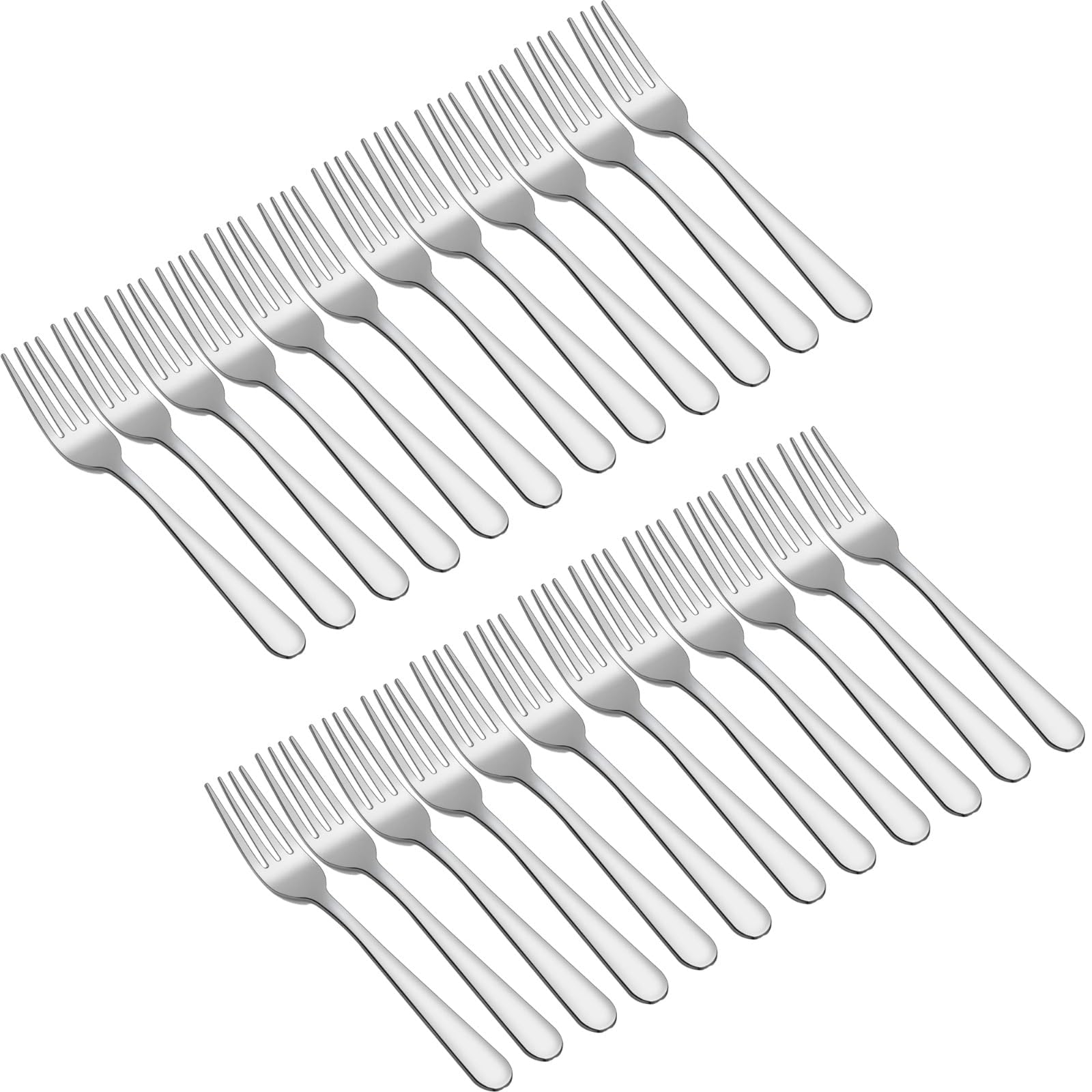 MIXEL Stainless Steel Dinner Table Forks, Rust-Resistant, Comfortable Grip, Easy-to-Clean, Ideal for Formal Dinners, Family Meals, Special Occasions, Parties, (24 Pcs)
