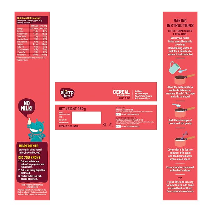 Slurrp Farm Cereal de Mijo y Avena para Niños 250g miniatura 7
