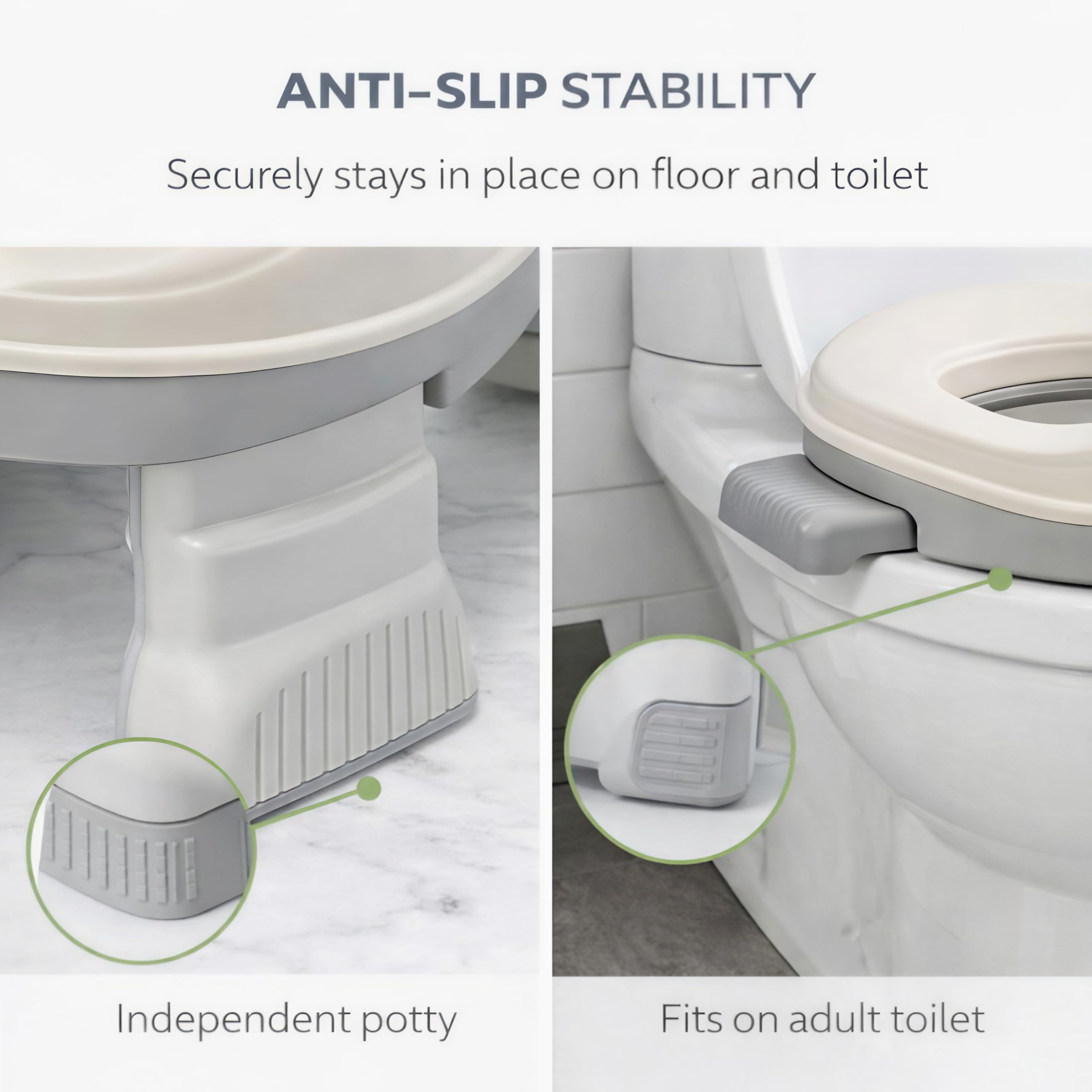 MomNess Foldable Travel Baby Potty Training Seat for Boys & Girls with Handles & Detachable Bowl, Toddler Potty Chair with Anti-Slip Base, BPA-Free, Unisex, Coffee 3