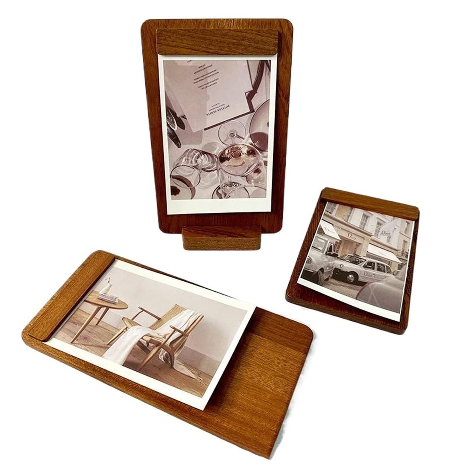 Klemmbrett aus Holz Massivholz Klemmmappe für A4 Schreibblock, Vintage Design, ideal für Café und Restaurant-Menüs, langlebig und stilvoll