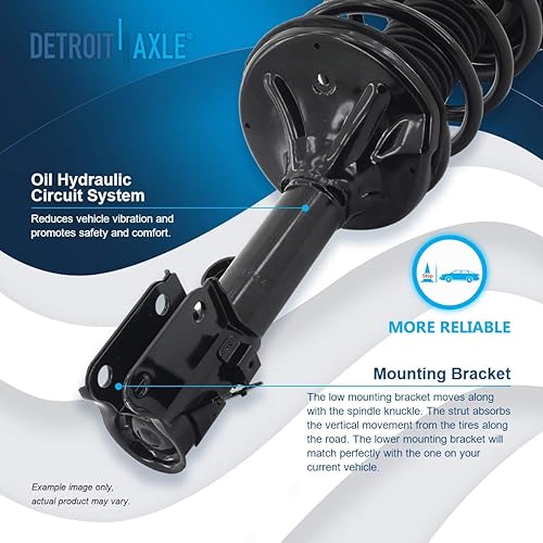 Miniatura 374 de Detroit Axle - Puntal delantero para Hyundai Sonata 2012-2014 2012-2015 Kia Optima, puntal lateral izquierdo con montaje de resorte helicoidal 2013